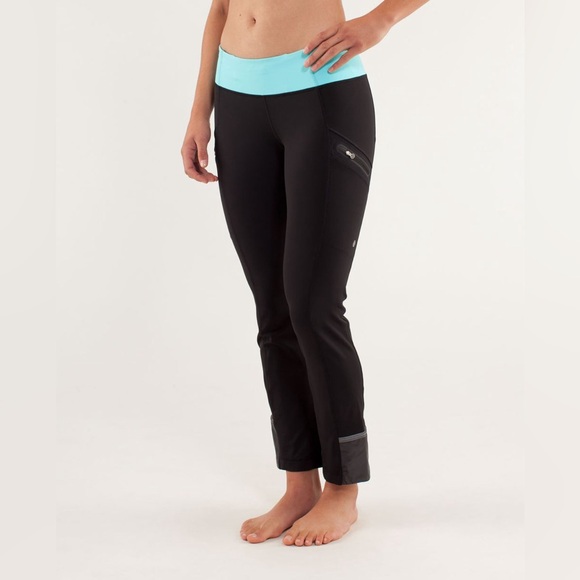 Lululemon Runnin' With My Homies Pant Color Black  / Angel Blue Size 6 EUC - Picture 4 of 16